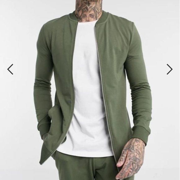 ASOS Other - ASOS Zip Up Bomber Jacket Green Men’s Size Medium